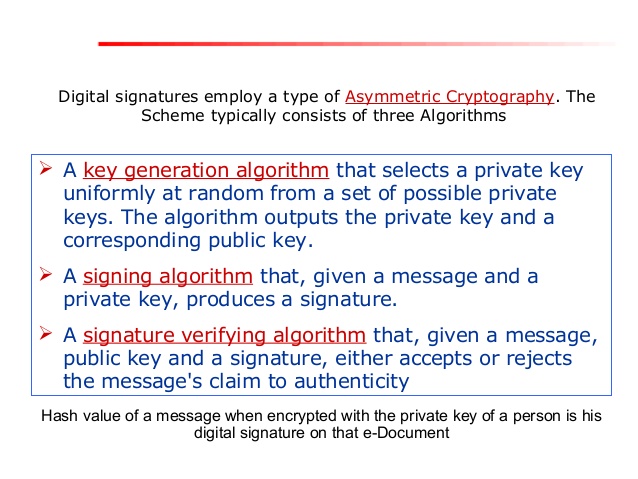 Key Generation Algorithm Digital Signature